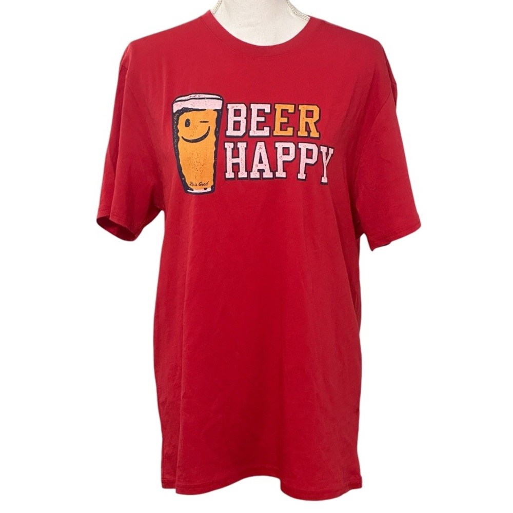 Life Is Good Men’s Beer Happy Classic Fit Smooth T-shirt NWOT